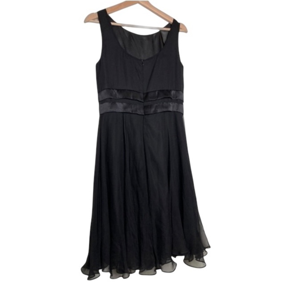E C I Womens Silk Dress Crew Neck Surplice, Black, 8P